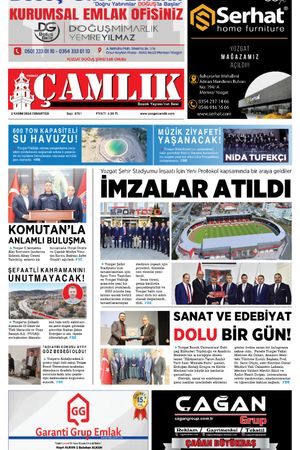 Yozgat Çamlık Gazetesi 2 Kasım 2024