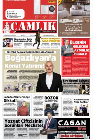 Yozgat Çamlık Gazetesi 19-12-2024