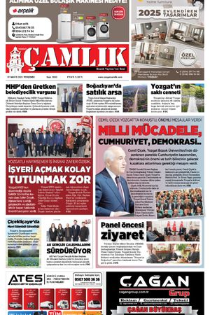 Yozgat Çamlık Gazetesi 01-05-2025