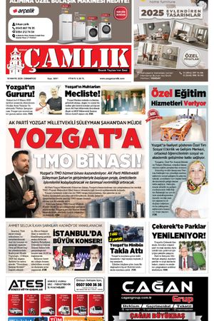 Yozgat Çamlık Gazetesi 10-05-2025
