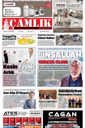 Yozgat Çamlık Gazetesi 15-05-2025