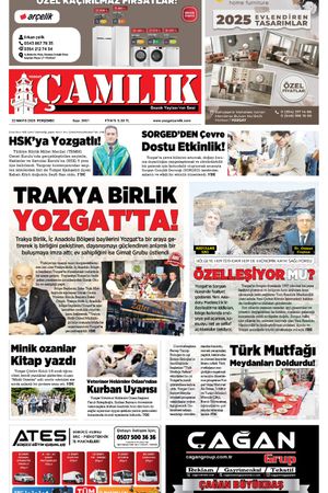 Yozgat Çamlık Gazetesi 22-05-2025