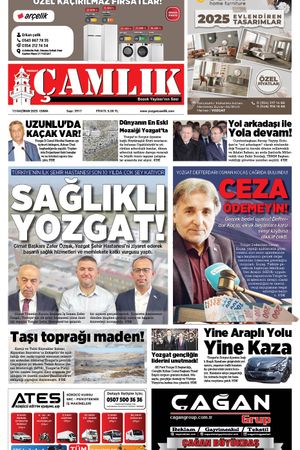 Yozgat Çamlık Gazetesi 13-06-2025
