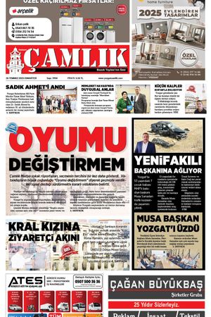 Yozgat Çamlık Gazetesi 26-07-2025