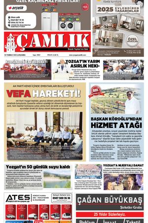 Yozgat Çamlık Gazetesi 30-07-2025