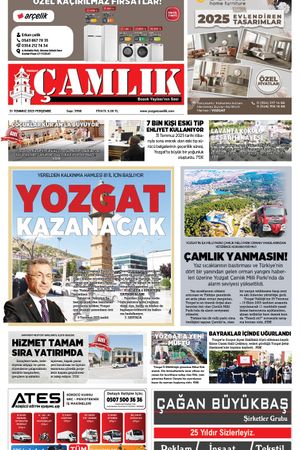 Yozgat Çamlık Gazetesi 31-07-2025