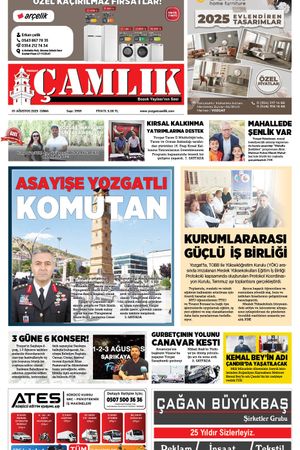Yozgat Çamlık Gazetesi 01-08-2025