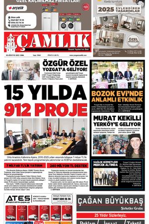 Yozgat Çamlık Gazetesi 08-08-2025