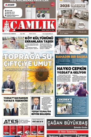 Yozgat Çamlık Gazetesi 09-08-2025