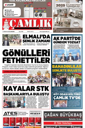 Yozgat Çamlık Gazetesi 13-08-2025