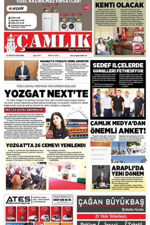 Yozgat Çamlık Gazetesi 22-08-2025