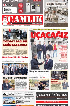 Yozgat Çamlık Gazetesi 22-09-2025