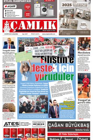 Yozgat Çamlık Gazetesi 08-10-2025