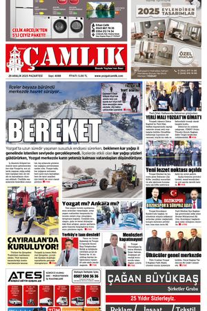 Yozgat Çamlık Gazetesi 29-12-2025