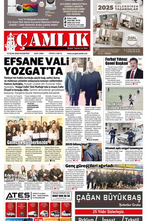 Yozgat Çamlık Gazetesi 12-01-2026