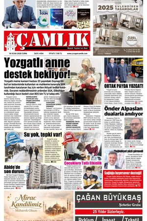 Yozgat Çamlık Gazetesi 16-01-2026