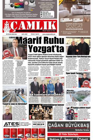 Yozgat Çamlık Gazetesi 20-01-2026