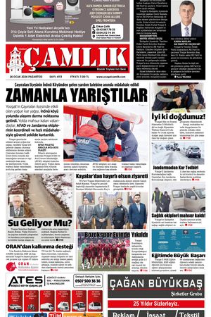 Yozgat Çamlık Gazetesi 26-01-2026