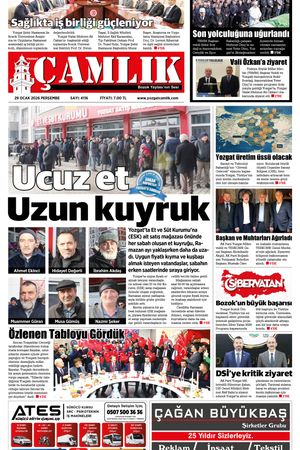 Yozgat Çamlık Gazetesi 29-01-2026