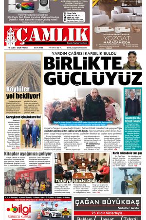Yozgat Çamlık Gazetesi 15-02-2026