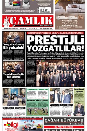 Yozgat Çamlık Gazetesi 16-02-2026
