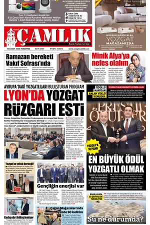 Yozgat Çamlık Gazetesi 19-02-2025