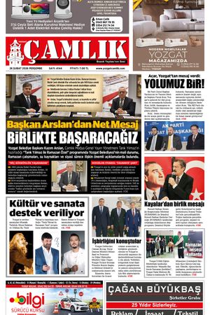 Yozgat Çamlık Gazetesi 26-02-2025