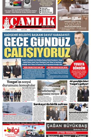 Yozgat Çamlık Gazetesi 27-02-2025