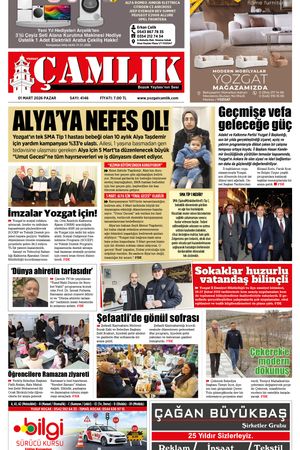 Yozgat Çamlık Gazetesi 01-03-2026