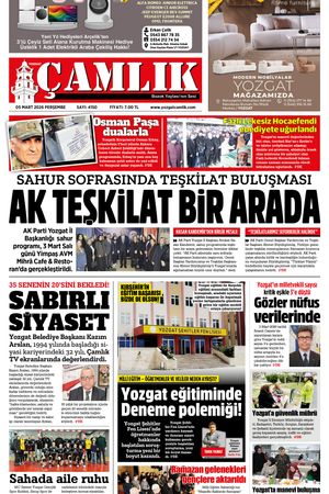 Yozgat Çamlık Gazetesi 05-03-2026