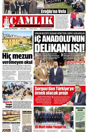 Yozgat Çamlık Gazetesi 19-03-2026
