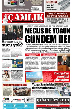 Yozgat Çamlık Gazetesi 03-04-2026