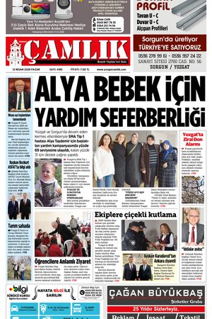 Yozgat Çamlık Gazetesi 12-04-2026