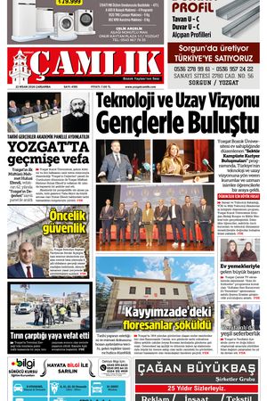Yozgat Çamlık Gazetesi 22-04-2026