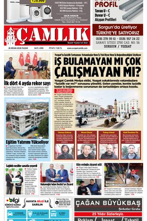Yozgat Çamlık Gazetesi 26-04-2026