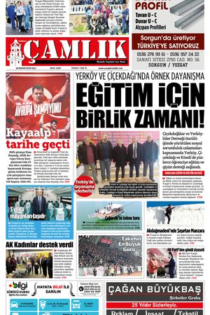 Yozgat Çamlık Gazetesi 28-04-2026