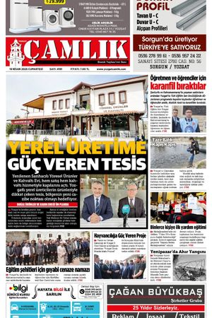 Yozgat Çamlık Gazetesi 18-04-2026