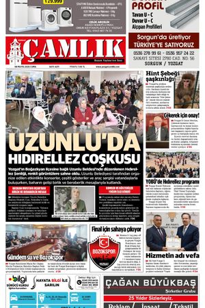 Yozgat Çamlık Gazetesi 08-05-2026