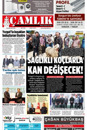 Yozgat Çamlık Gazetesi 15-05-2026