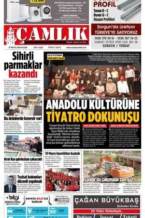 Yozgat Çamlık Gazetesi 17-05-2026