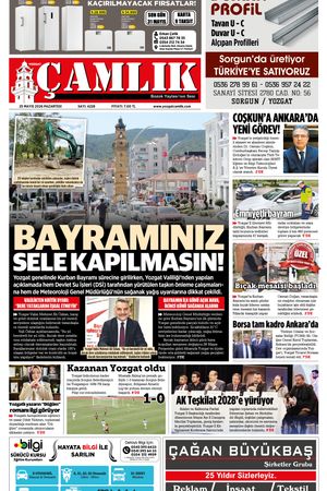 Yozgat Çamlık Gazetesi 25-05-2026