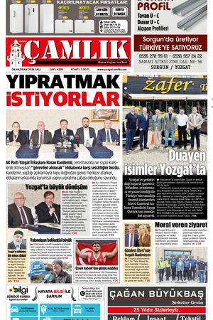 Yozgat Çamlık Gazetesi 09-06-2026