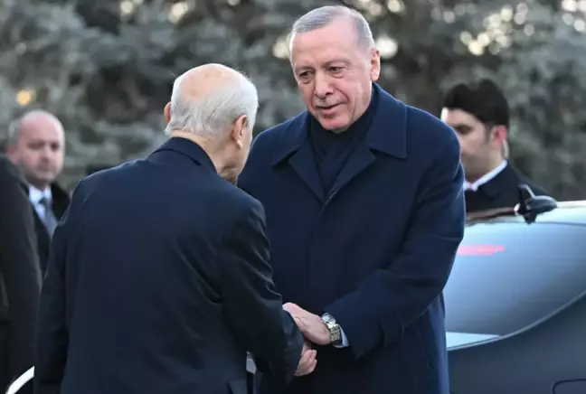 Erdogan Bahceli Gorusmesine Damga Vuran Palto 18246162 8033 Amp