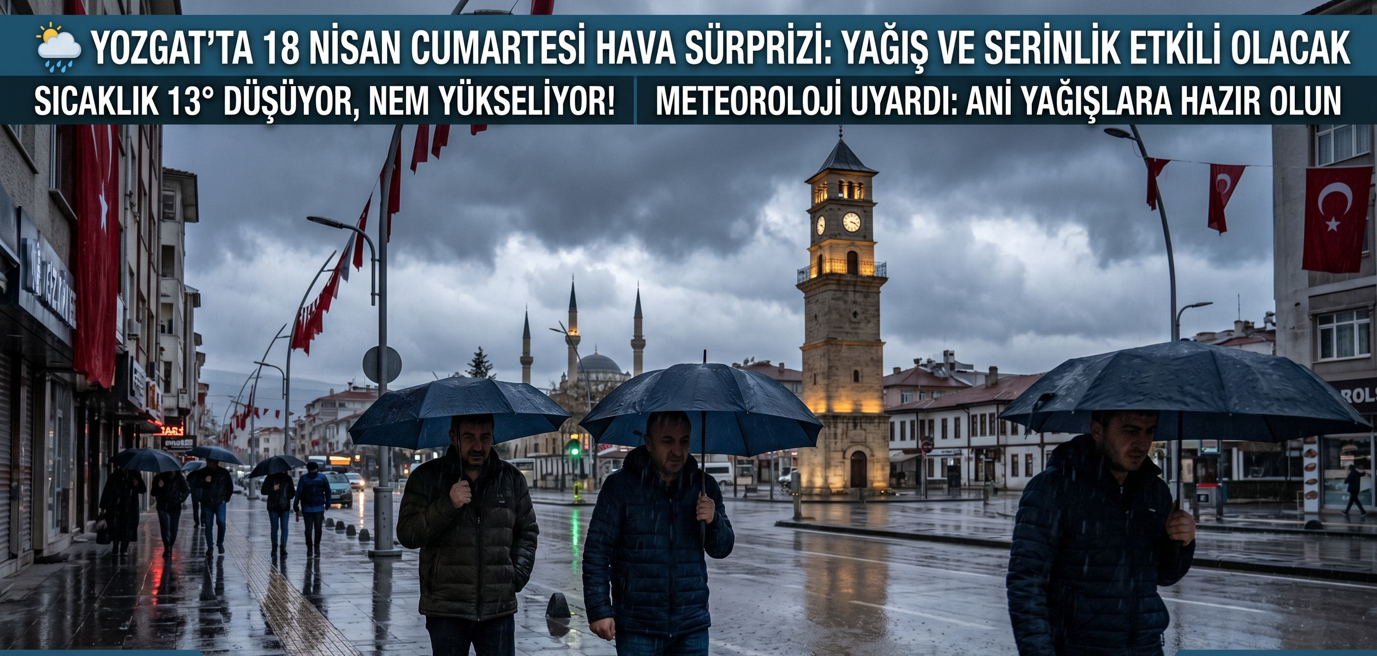 Yozgat’ta 18 Nisan Cumartesi Hava Sürprizi: Yağış ve Serinlik Etkili Olacak